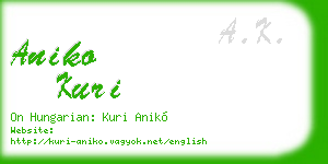 aniko kuri business card